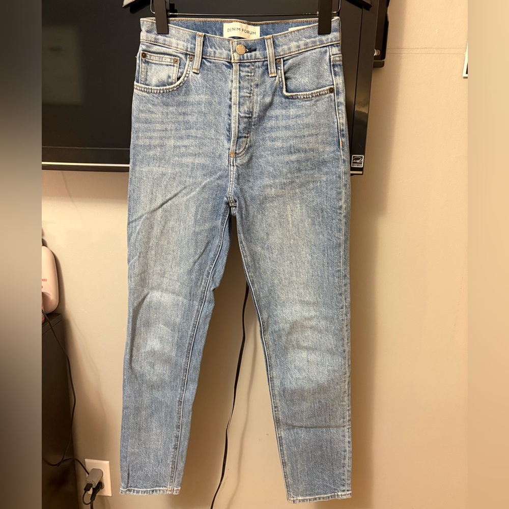 Aritzia Denim Forum Classic Blue Straight Jeans